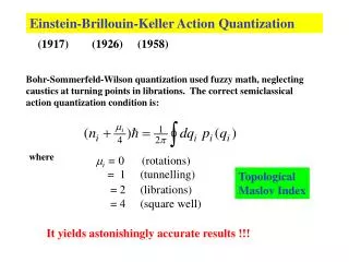Einstein-Brillouin-Keller Action Quantization