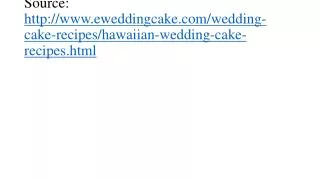 Hawaiian wedding cakes