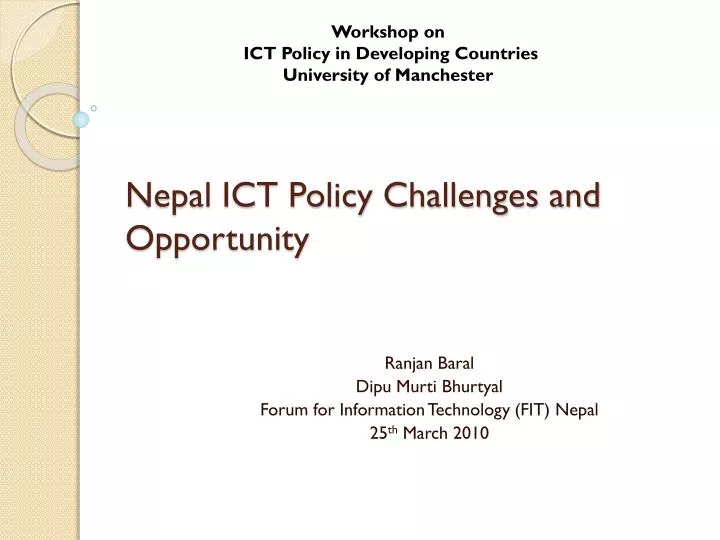 nepal ict policy challenges and opportunity
