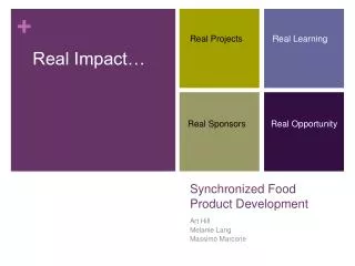 Synchronized Food Product Development