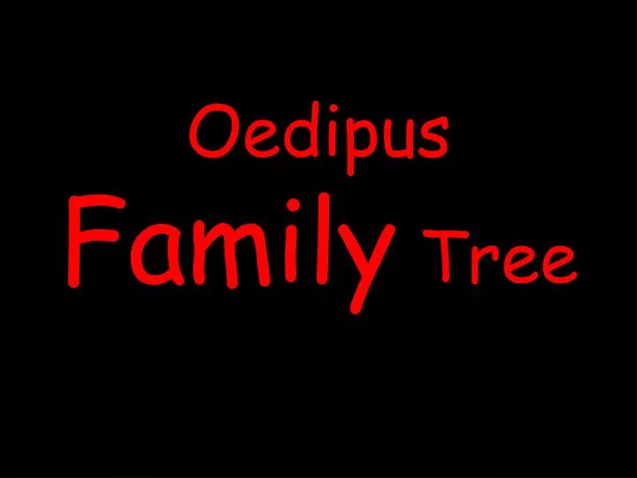 oedipus family tree