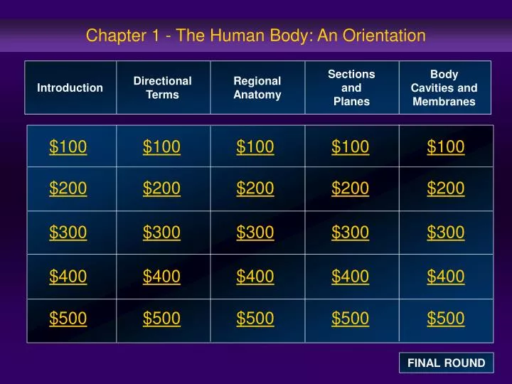 chapter 1 the human body an orientation