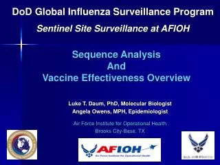 DoD Global Influenza Surveillance Program Sentinel Site Surveillance at AFIOH