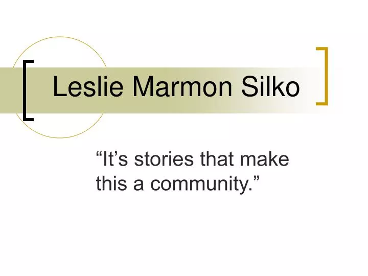 leslie marmon silko