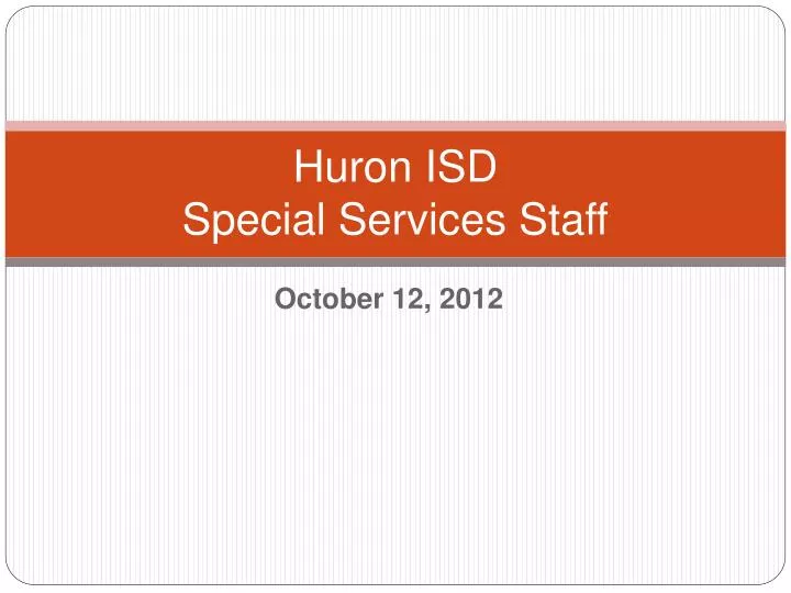 huron isd special services staff