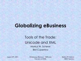 Globalizing eBusiness