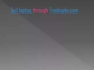 Sell my laptop