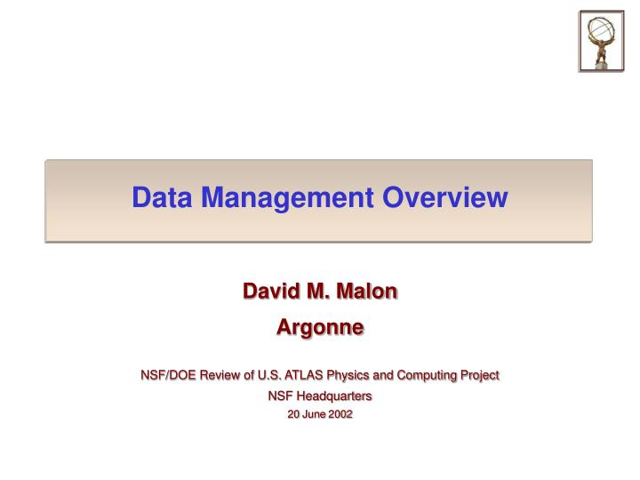 data management overview