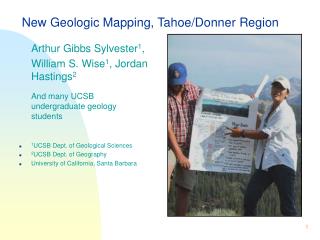 New Geologic Mapping, Tahoe/Donner Region