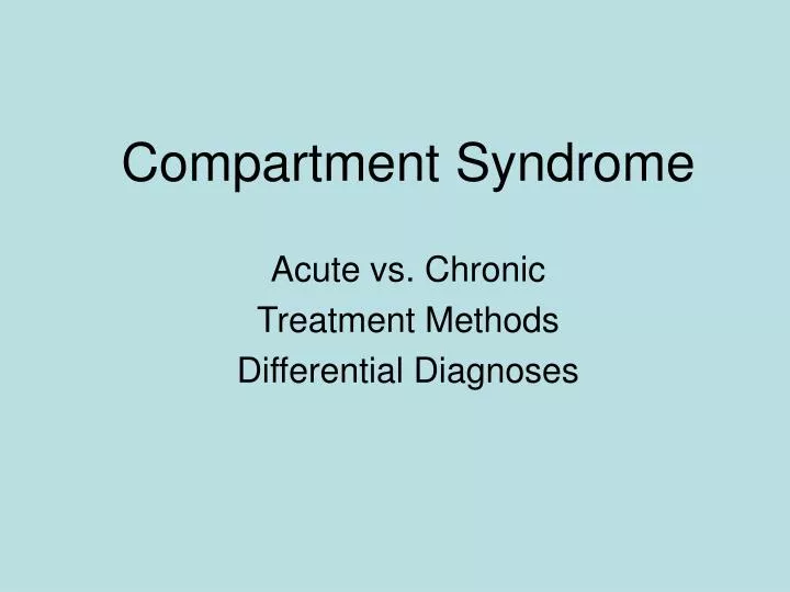 Ppt Compartment Syndrome Powerpoint Presentation Free Download Id1076237