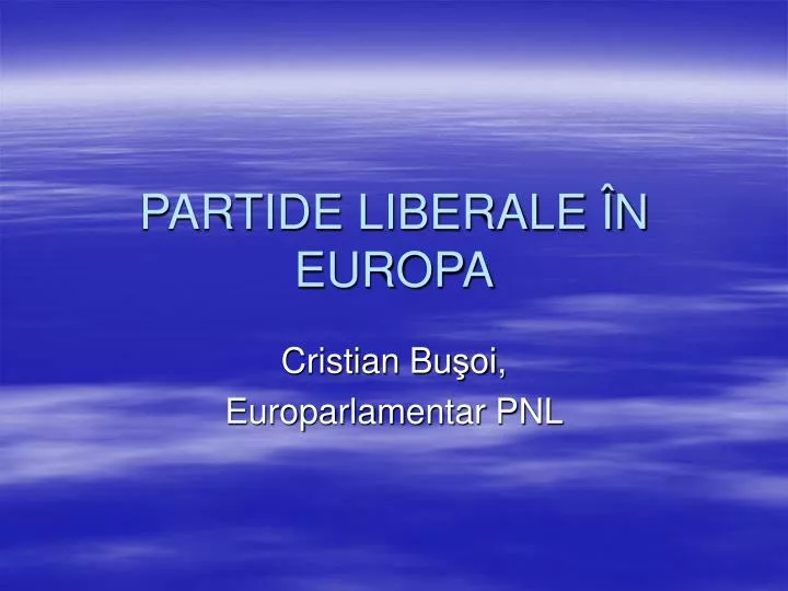 partide liberale n europa