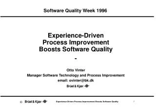 Software Quality Week 1996