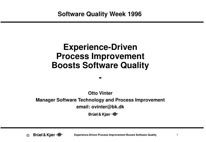 software quality week 1996