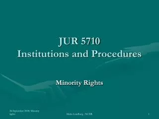 JUR 5710 Institutions and Procedures