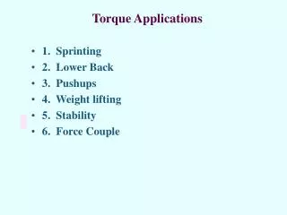 Torque Applications