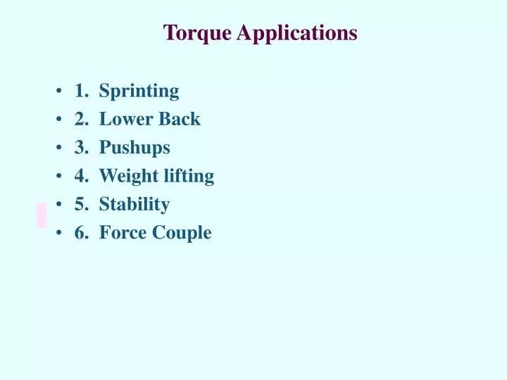 torque applications