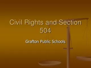 Civil Rights and Section 504