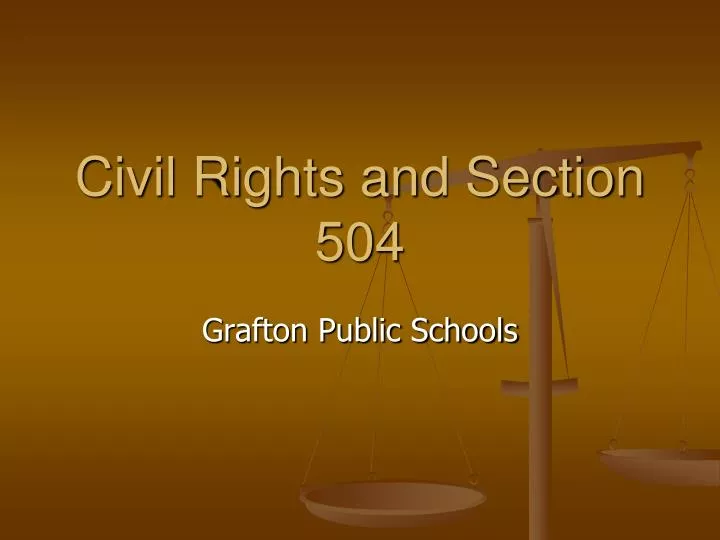 civil rights and section 504