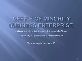 office of minority business enterprise