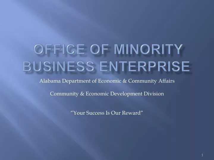 office of minority business enterprise