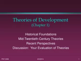Theories of Development (Chapter 1)