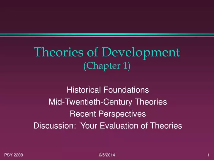 theories of development chapter 1
