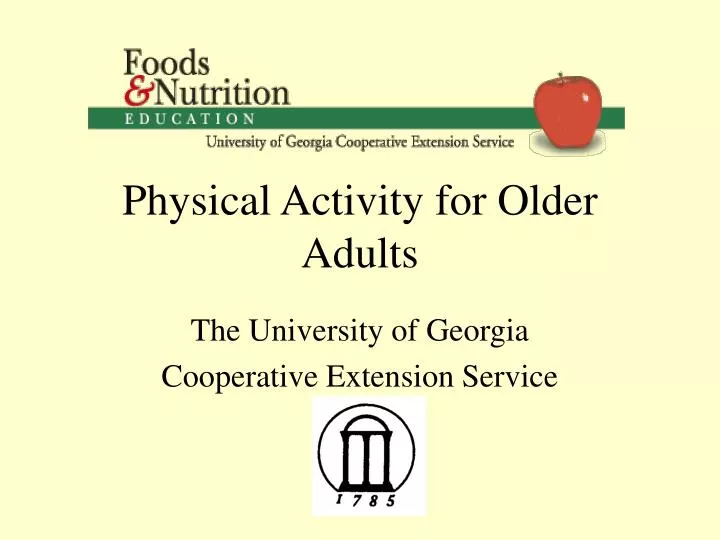 physical activity for older adults