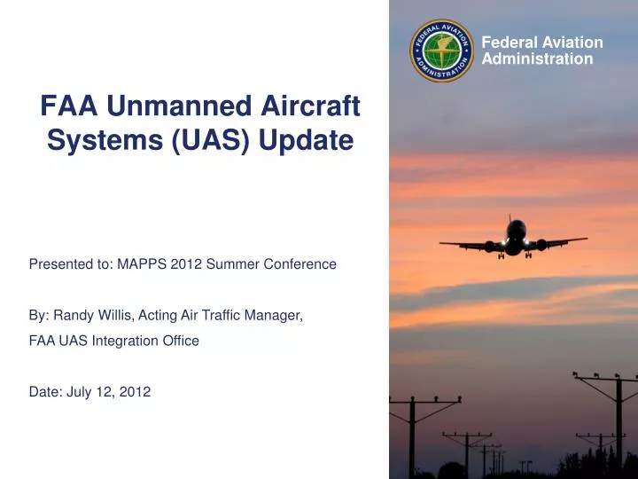 faa unmanned aircraft systems uas update