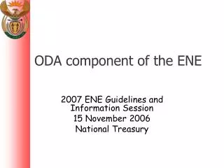 ODA component of the ENE