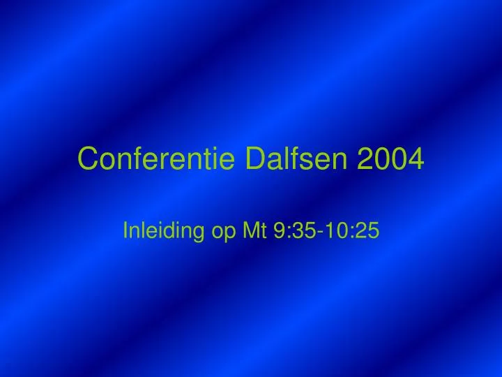 conferentie dalfsen 2004
