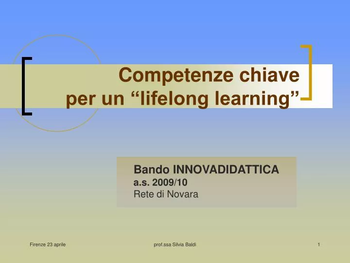 competenze chiave per un lifelong learning