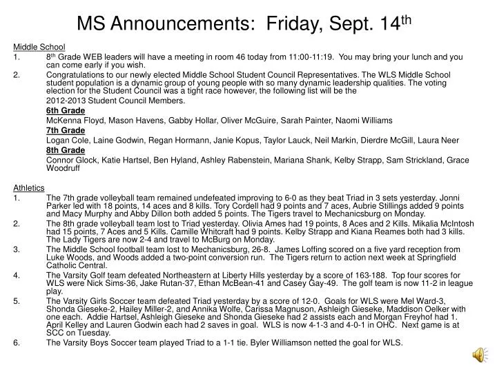 ms announcements friday sept 14 th