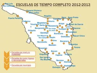 ESCUELAS DE TIEMPO COMPLETO 2012-2013