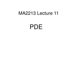 MA2213 Lecture 11