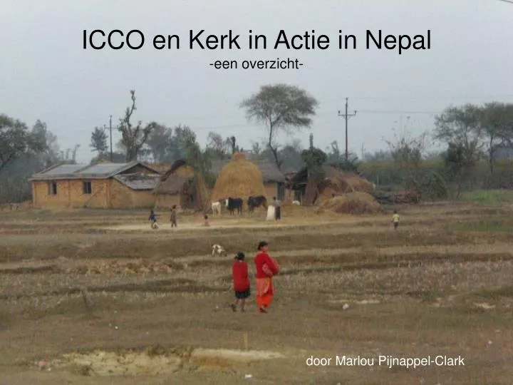 icco en kerk in actie in nepal een overzicht