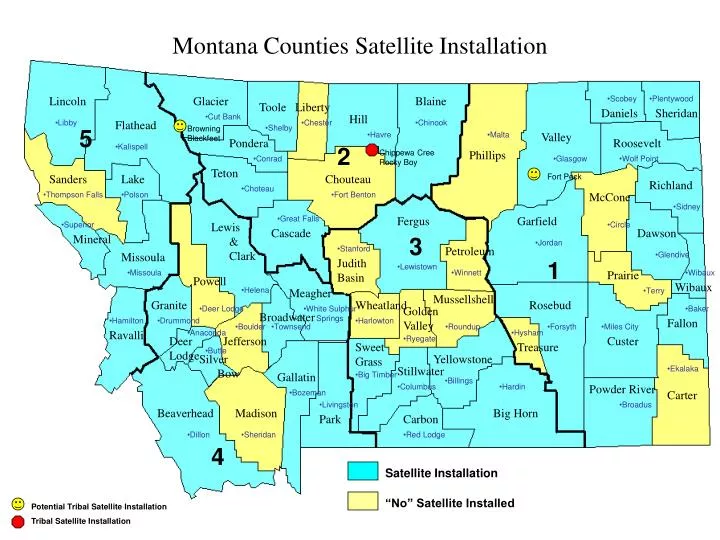 montana counties satellite installation