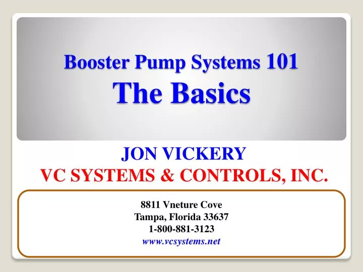 booster pump systems 101 the basics