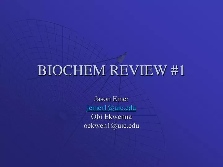 biochem review 1