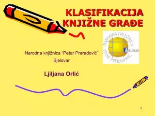 klasifikacija knji ne gra e