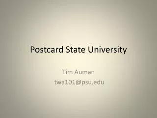 Postcard State University