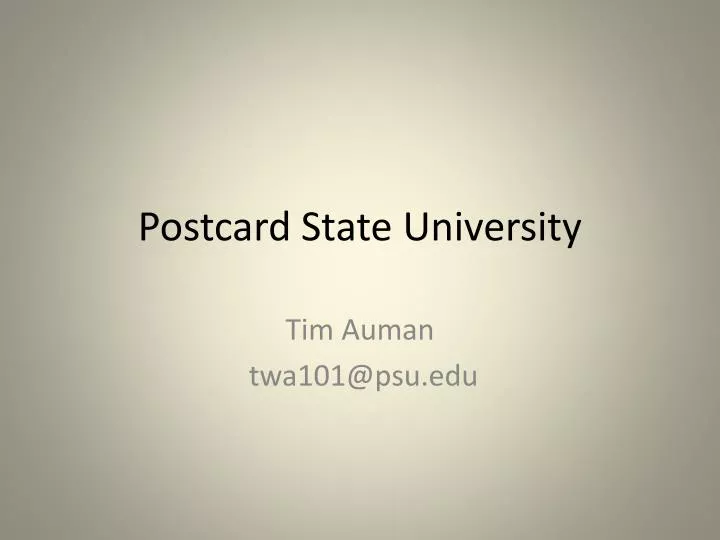 postcard state university