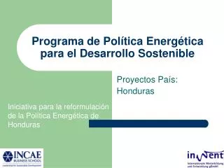 Programa de Política Energética para el Desarrollo Sostenible