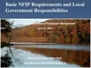 Basic NFIP Requirements and Local Government Responsibilities
