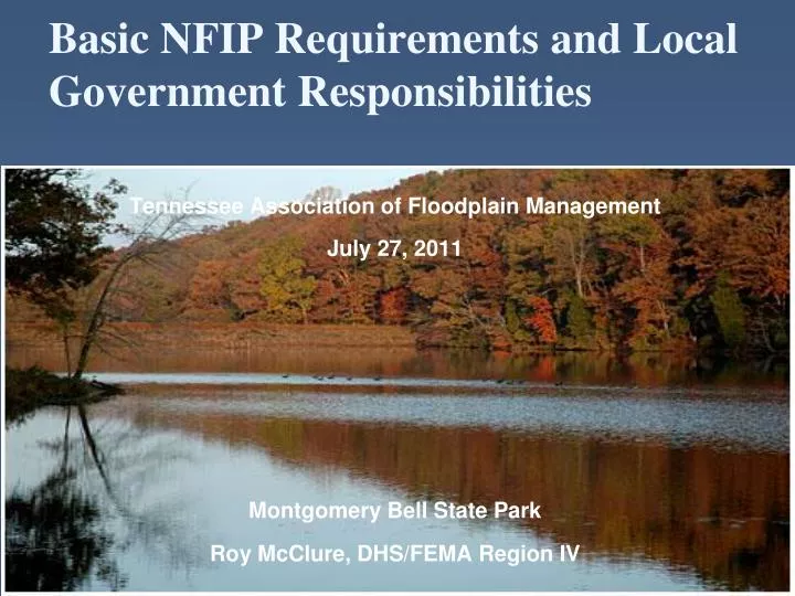 basic nfip requirements and local government responsibilities