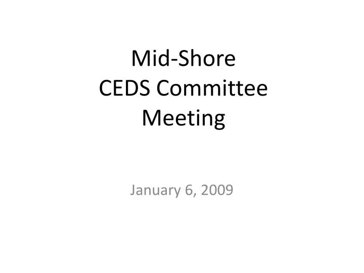 mid shore ceds committee meeting