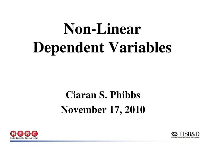 non linear dependent variables