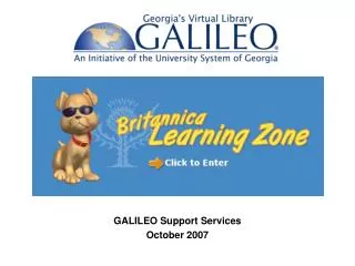 GALILEO Support Services October 2007