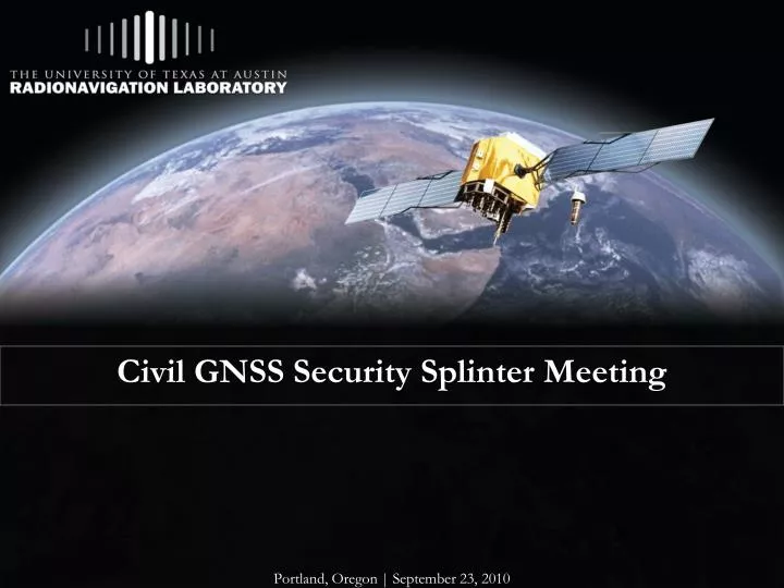 civil gnss security splinter meeting