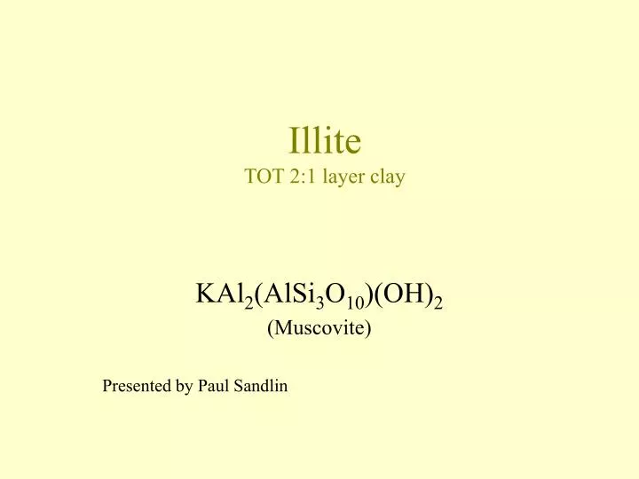 illite tot 2 1 layer clay