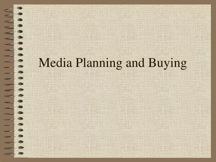 media planning and buying